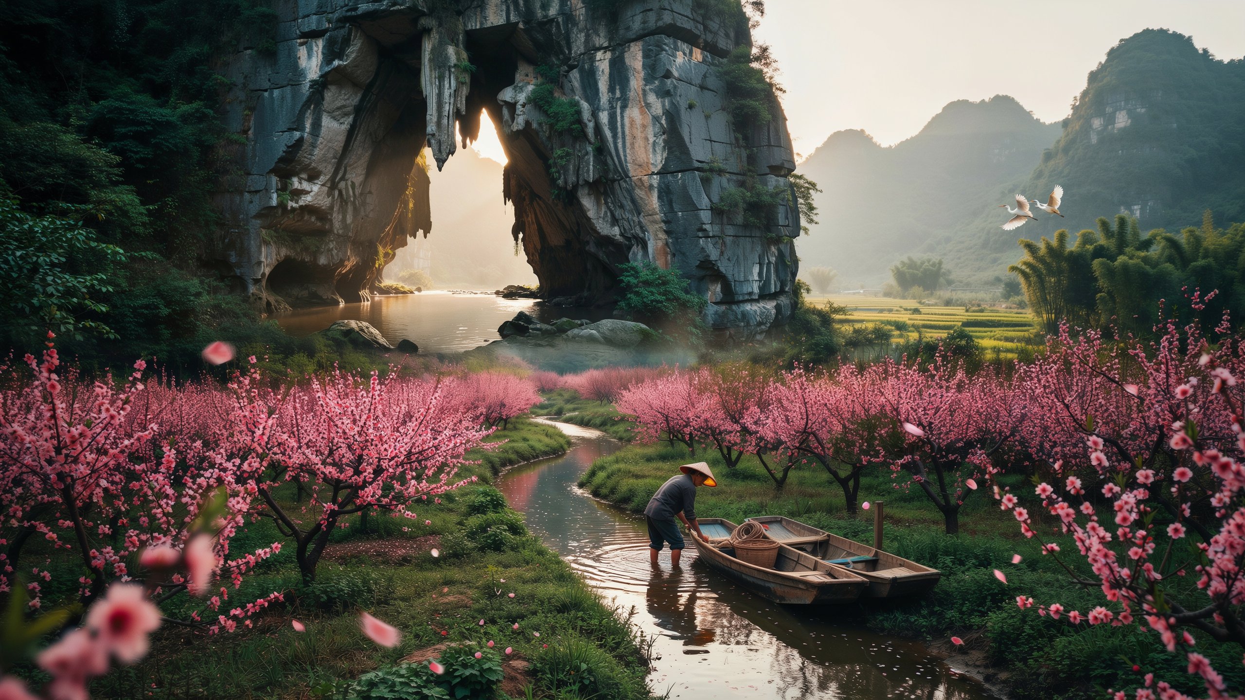Guangxi Cave Peach Blossom Spring Materialization: A Modern Discovery of a Timeless Utopia